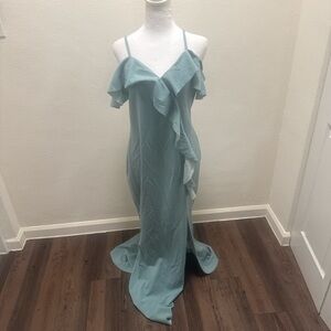 AX Paris Blue Ruffle Maxi Dress